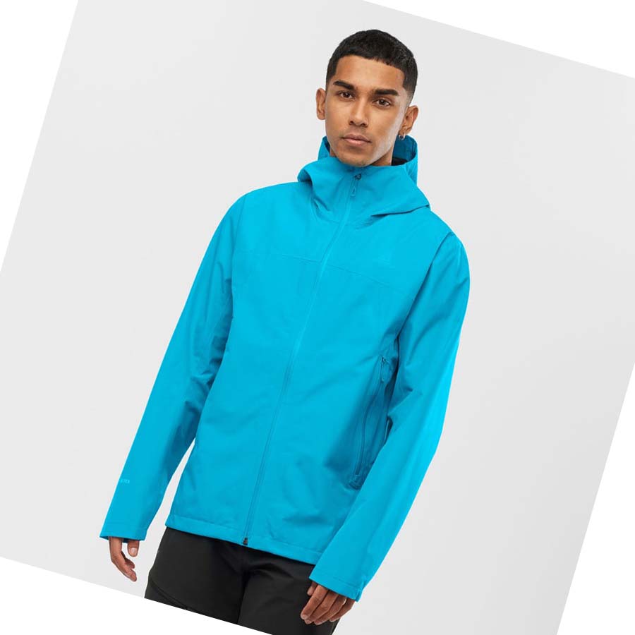 Salomon OUTLINE GORE-TEX WATERPROOF 2.5 LAYERS Erkek Ceket Mavi | TR 3283YXF